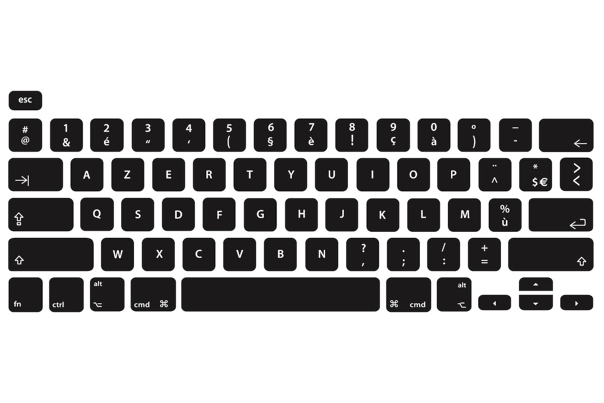 Transformer un clavier MacBook QWERTY en AZERTY - iSticker