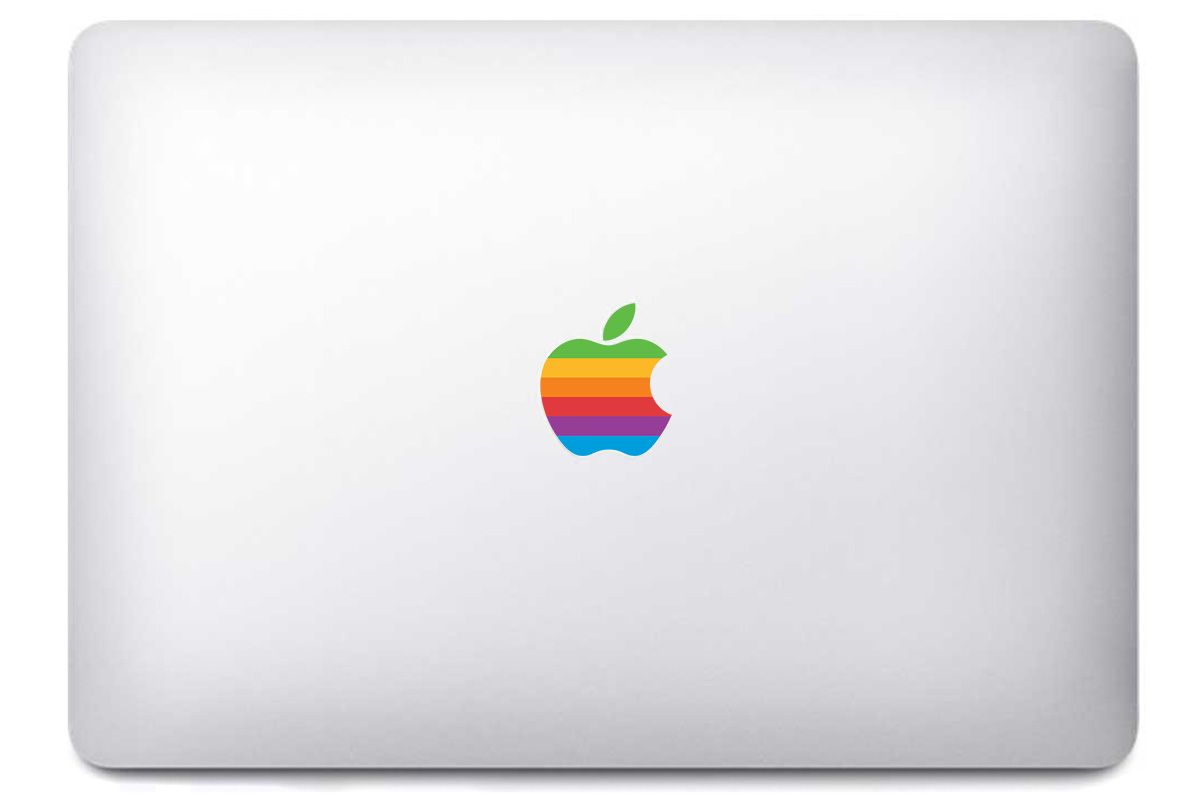 Sticker Apple Old School Ancien logo pour MacBook et iMac